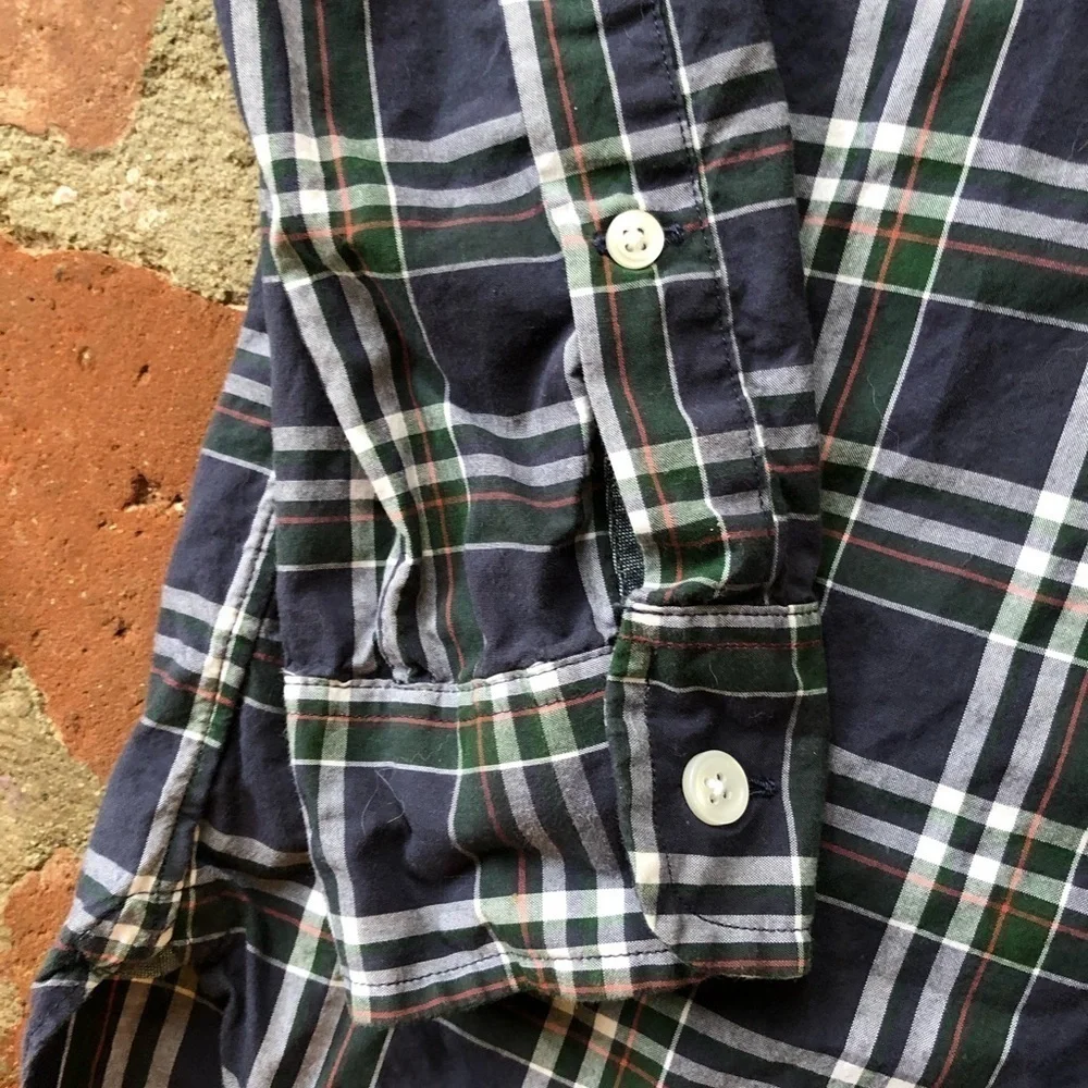 J. Crew size XS (13-13.5) plaid button down shirt